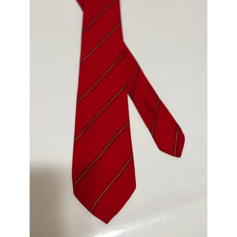 Vintage Givenchy 100% Silk Men's Necktie - Red Stripe